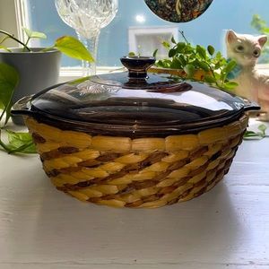 Vintage Anchor Hocking Ovenware Lidded Casserole IN BOX